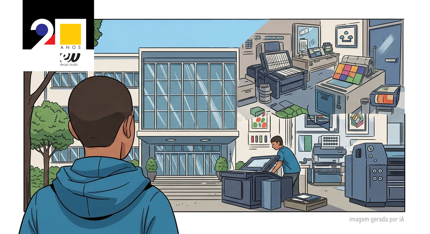 Capa ilustrando um texto sobre o início da carreira no design